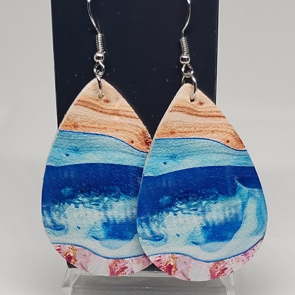 Women's earrings teardrop summer‎ beach dangle new e8